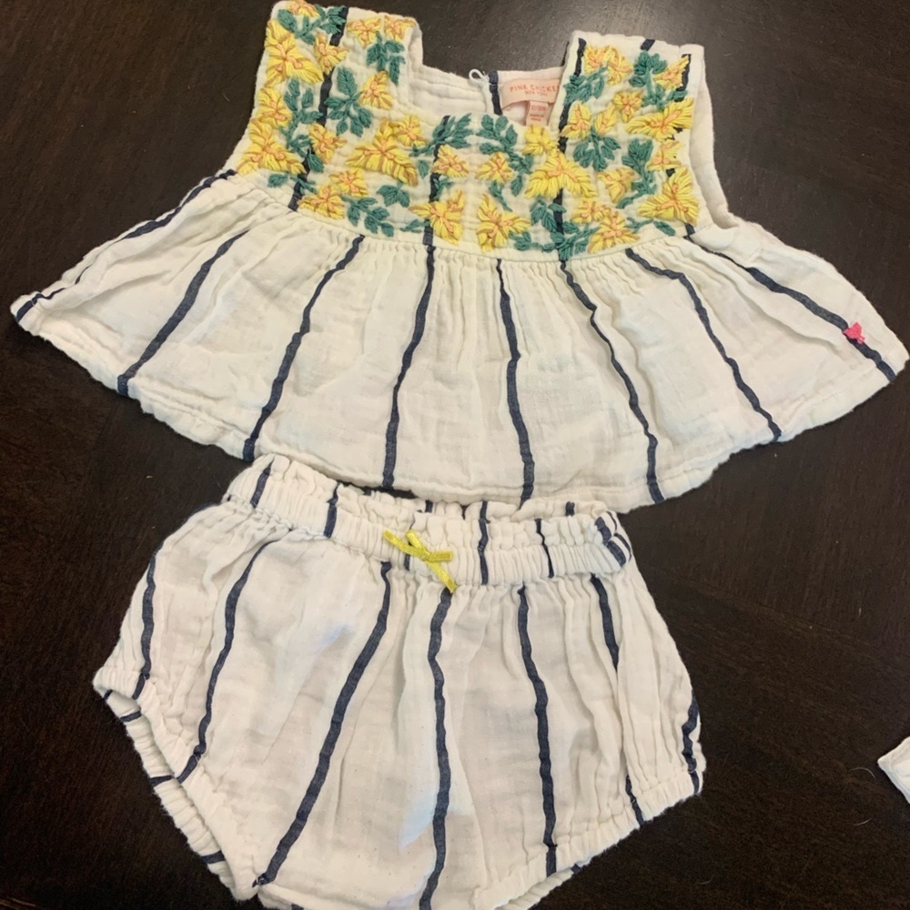 Pink Chicken tunic and bloomer set